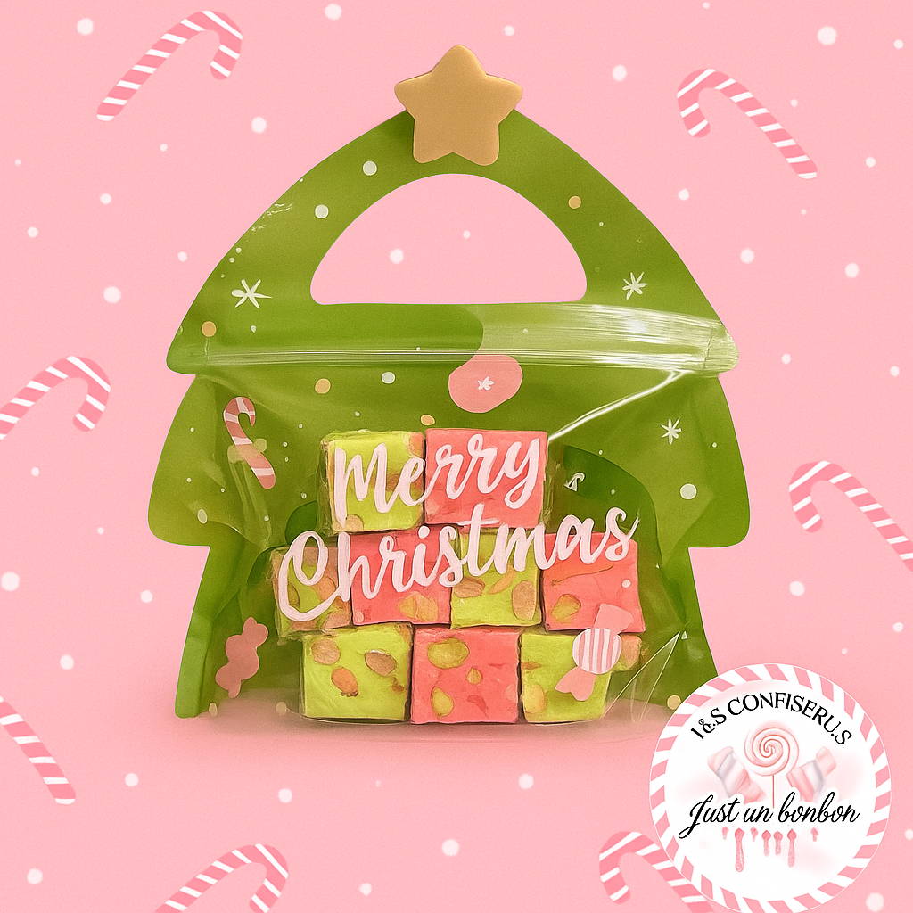 Sachet Sapin Nougat Framboise/Pistache (à l’unité)