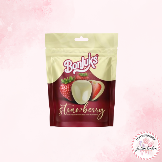 Fraise Enrobée de Chocolat Blanc (le sachet)