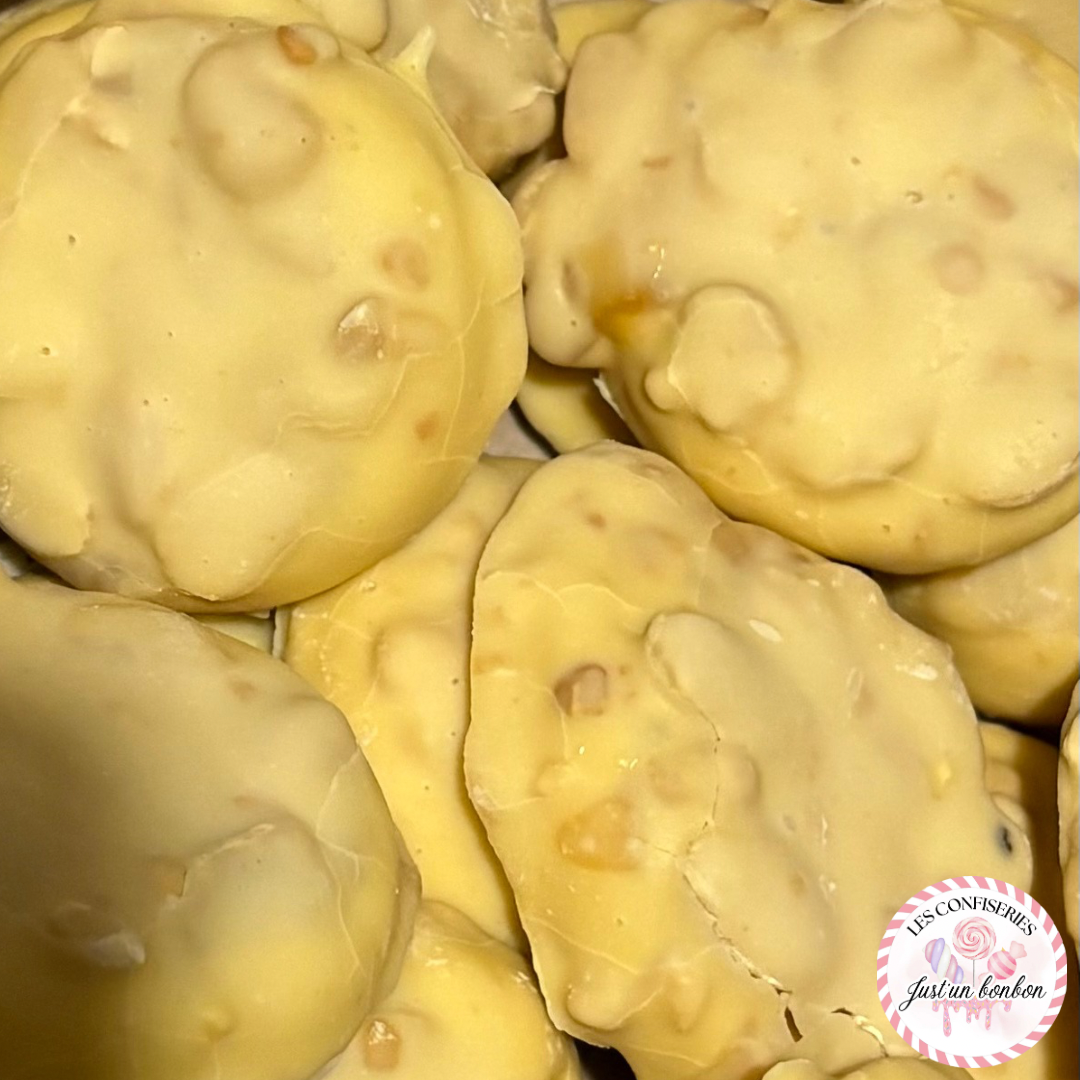 Biscuits Chocolat Blanc Fourré Caramel/Cacahuètes (lot de 3)