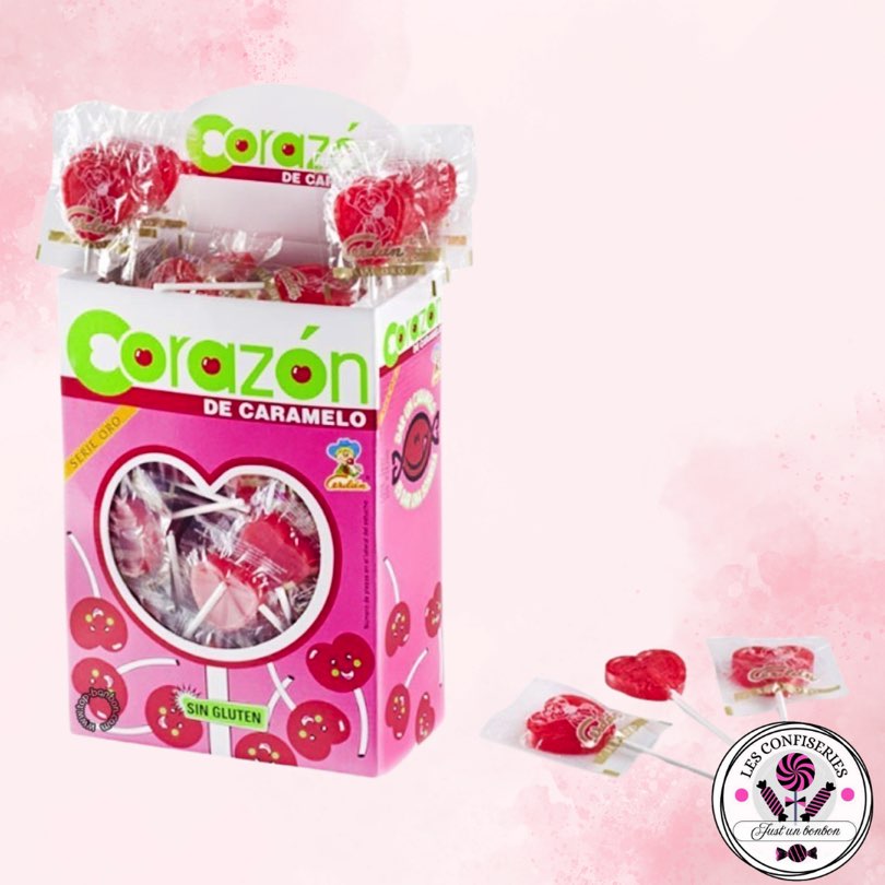 Sucette Cœur à la Cerise (lot de 5)