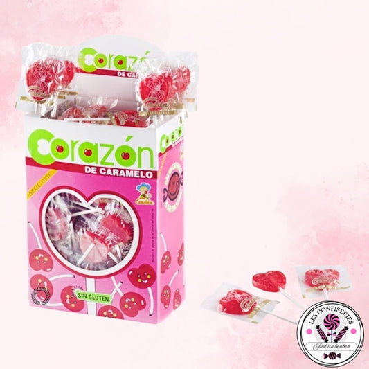 Sucette Cœur à la Cerise (lot de 5)