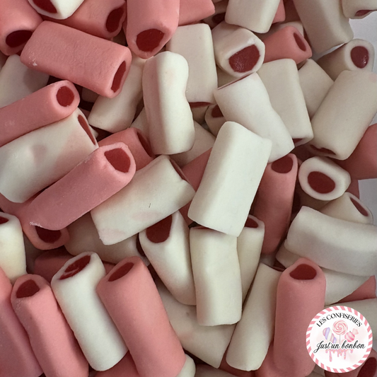 Mini Câble Fourré Crème Fraise (100g)