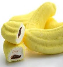 Bananes Marshmallow fourrées au Chocolat (lot de 5)